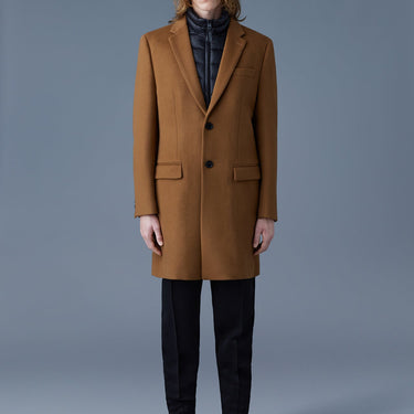 Skai Double-face Wool 2-in-1 Top Coat With Removable Down Liner Camel