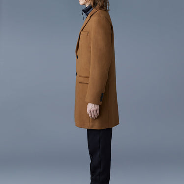Skai Double-face Wool 2-in-1 Top Coat With Removable Down Liner Camel