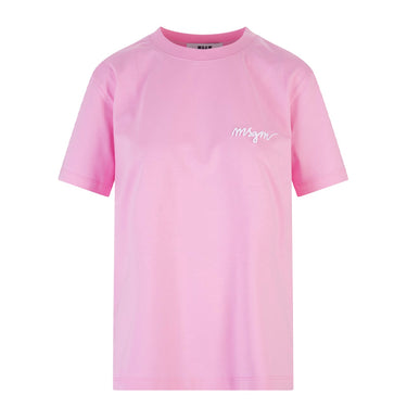 T-shirt with embroidered logo PINK