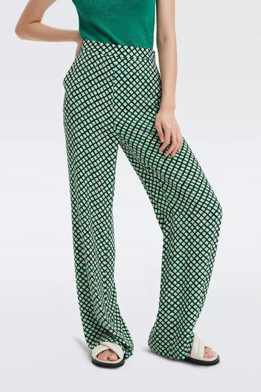 Montreal Pants in Tiny Painted Cube Indian Green