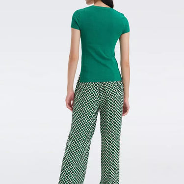 Montreal Pants in Tiny Painted Cube Indian Green