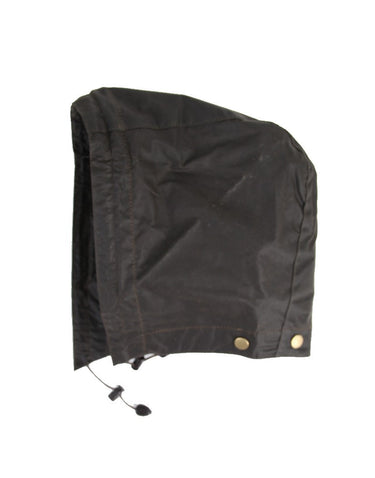 LIGHTWEIGHT WAX HOOD DARK OLIVE