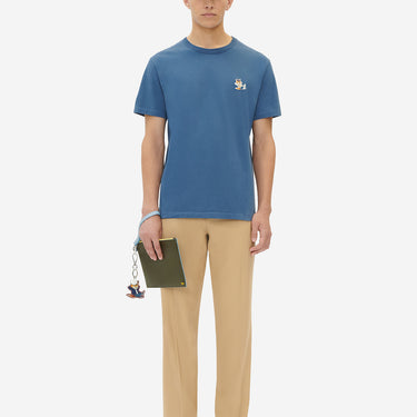 MAISON KITSUNÉ PROFILE FOX POUCH WITH STRAP KHAKI GREY