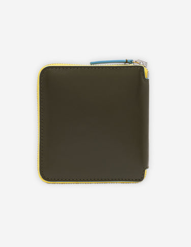 Square Zipped Wallet Khaki Grey