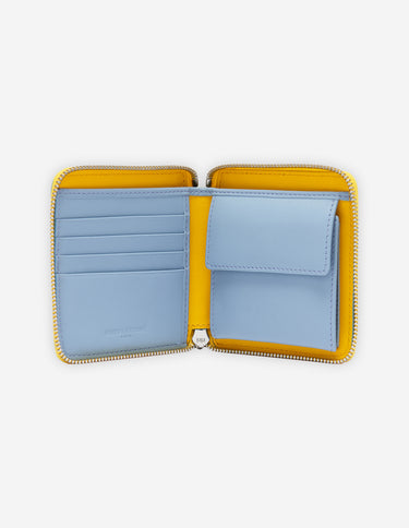 Square Zipped Wallet Khaki Grey