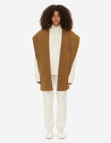 MAISON KITSUNÉ QUILTED HOOD SCARF CAMEL