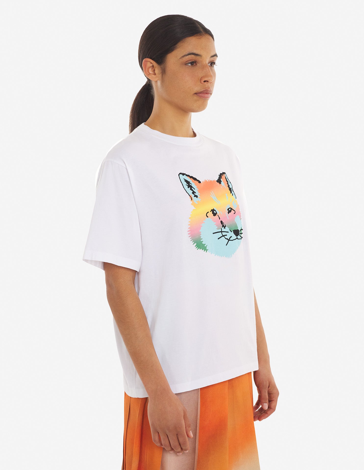 New Seasonal Fox Head Easy Tee-shirt White – rue de can