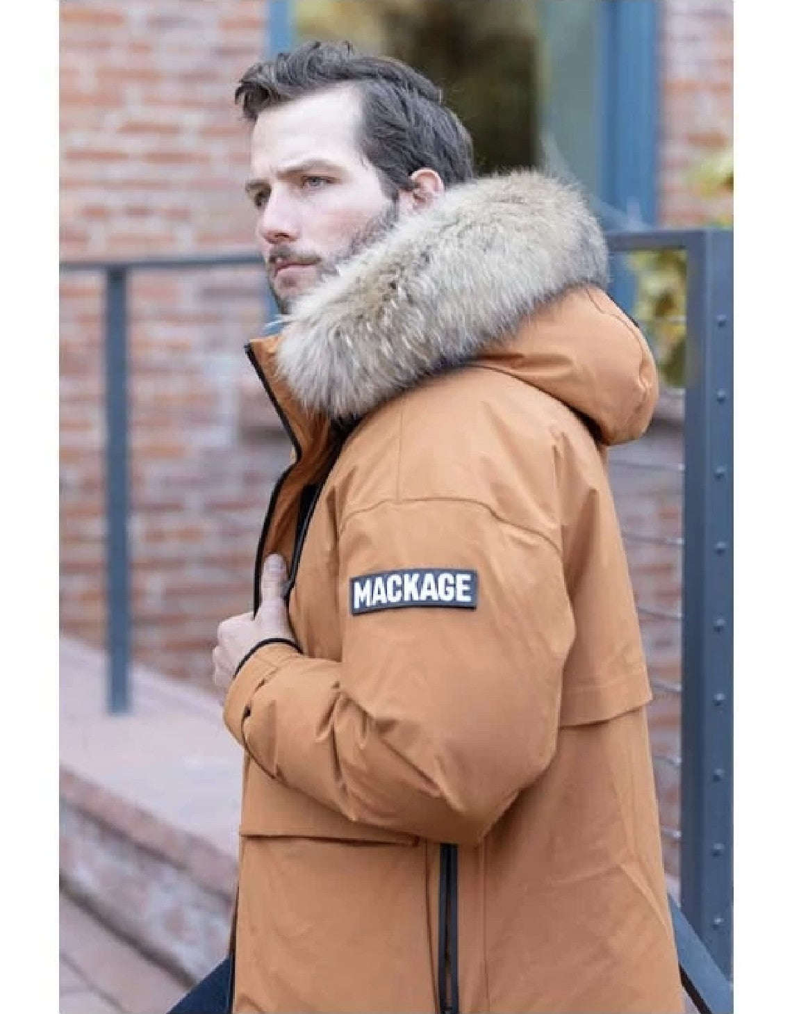 Marcus New Tech Down Jacket With Hood Cognac