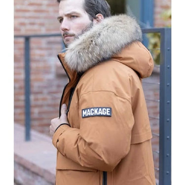 Marcus New Tech Down Jacket With Hood Cognac
